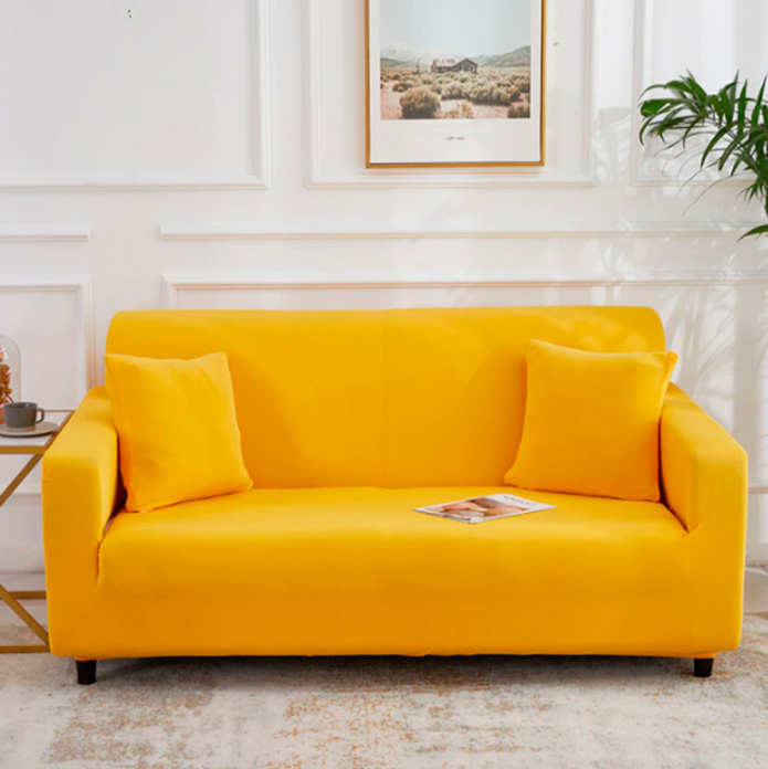Capa de Sofá Spandex Premium - Amarelo