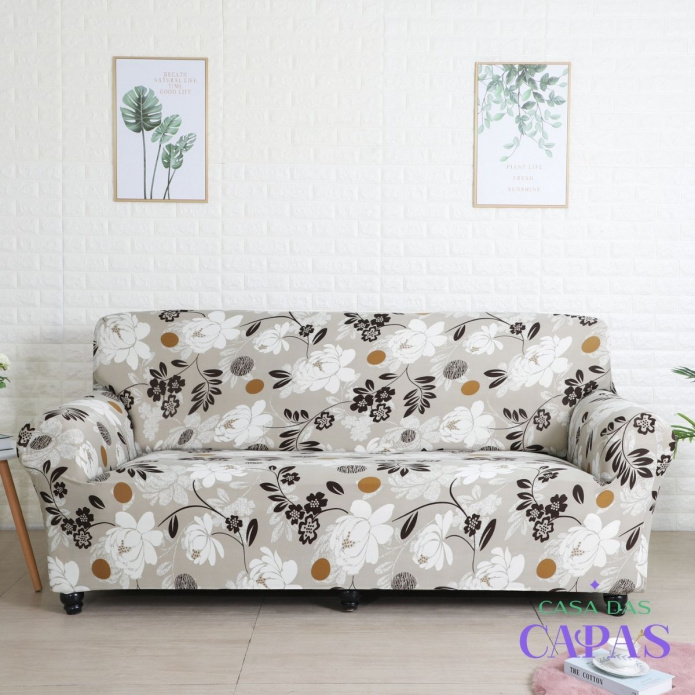 Capa de Sofá Spandex Premium - Flowers