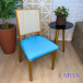 Capa para Assento de Cadeira  em Suede - Azul Claro