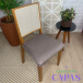 Capa para Assento de Cadeira  em Suede - Cinza