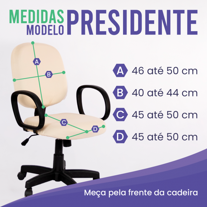 Capa para Cadeira de Escritório - Presidente
