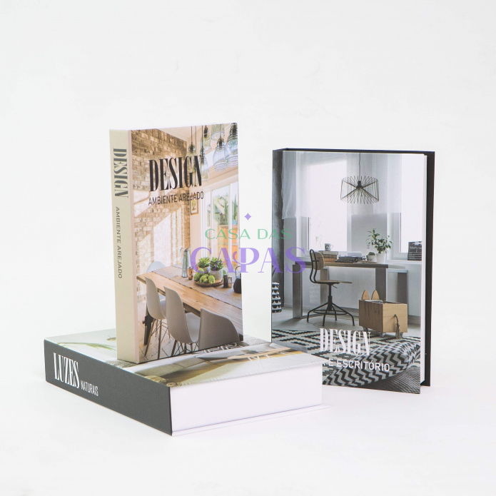 Conjunto Caixa Porta Objetos/Livro Decorativa Luxo -Luzes