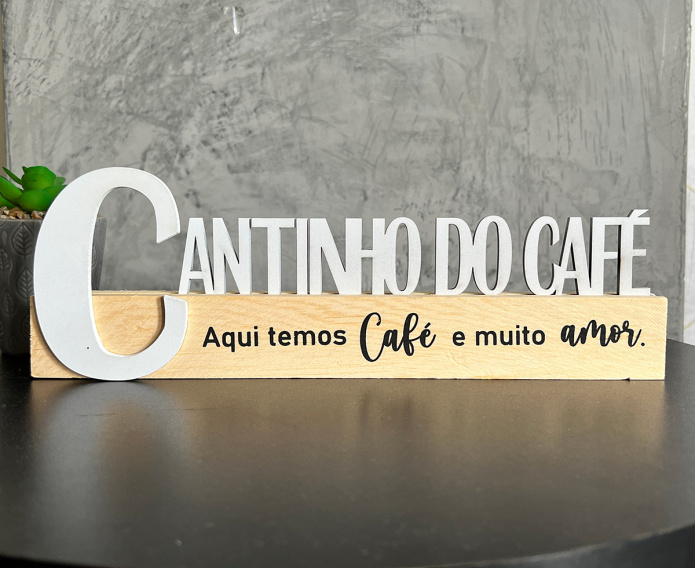 Enfeite Decorativo Cantinho do Café-Branco