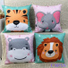 Kit 4 Capas de Almofada Infantil -Bichinhos