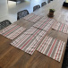 Kit 4 Jogo Americano Jacquard Imp. +Caminho de Mesa- Listra Rosa