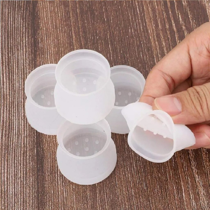 Kit para 4 cadeiras- Protetor para pés de Cadeira de Silicone