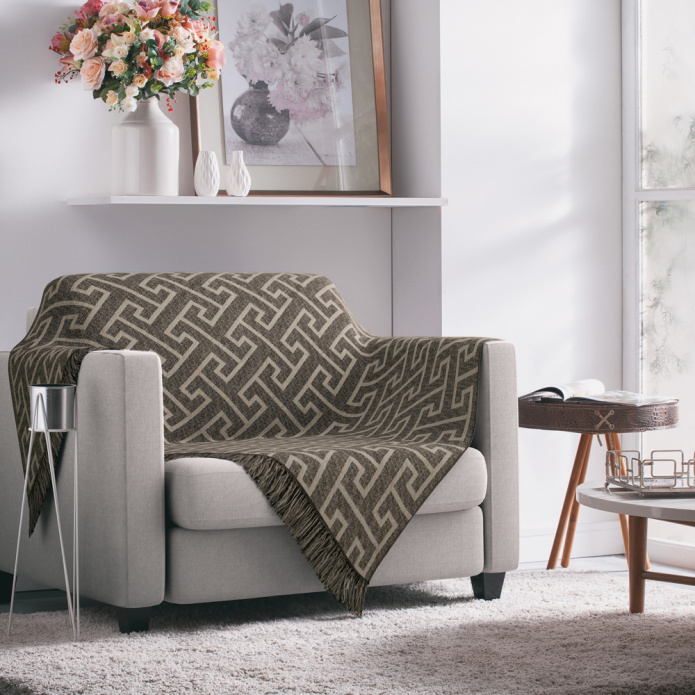 Manta Jacquard para Sofá - Geométrico Castor