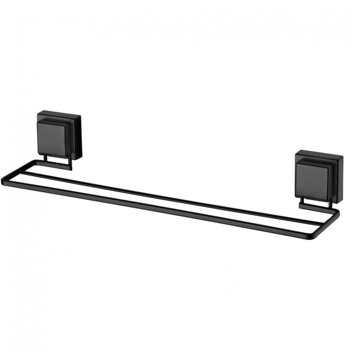 Toalheiro Duplo 45Cm Preto Fosco