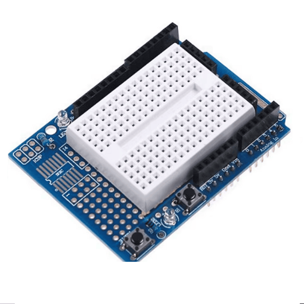 ProtoShield com Mini Protoboard para Arduino Uno - Cerne Componentes ...