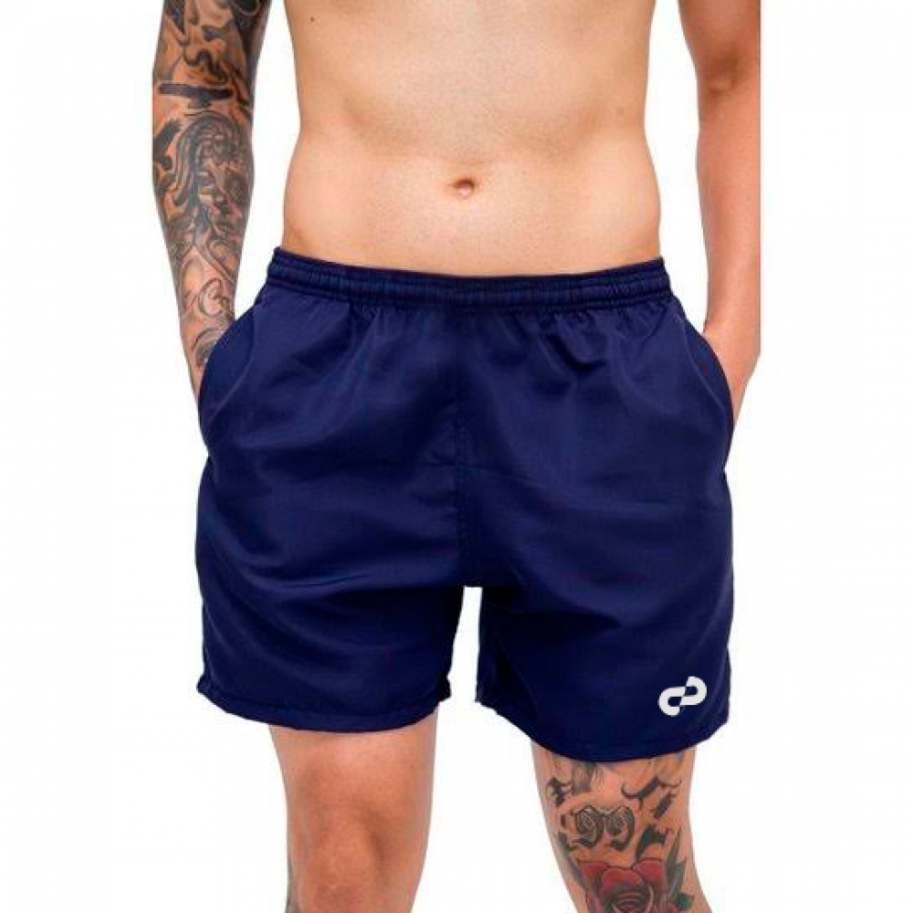 Shorts Masculino Tectel Azul Marinho Logo Branco Chadd S