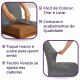 Capa Cadeira Jantar Veludo  Confort Plus - Chumbo