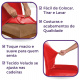 Capa Cadeira Jantar Veludo Confort Plus - Vermelho
