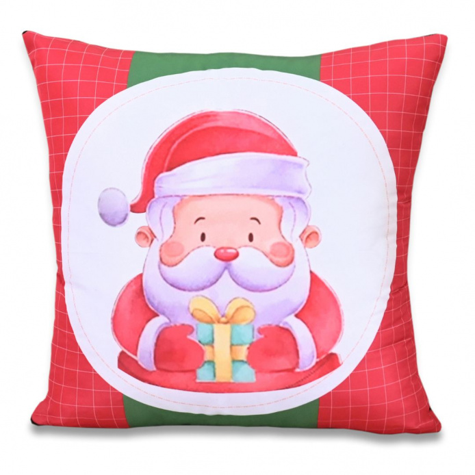 Capa de Almofada Natal - Papai Noel Vermelho