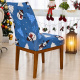 Capa de Cadeira de Natal  - Flocos de Neve Azul