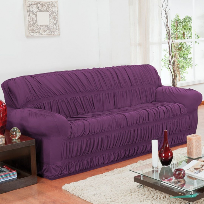 Capa de sofá Elasticada Elegance - Roxo