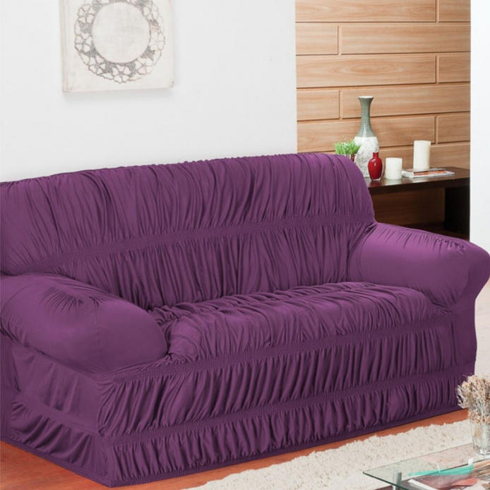 Capa de sofá Elasticada Elegance - Roxo