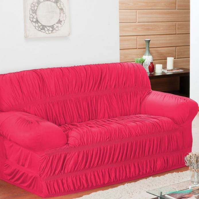 Capa de sofá Elasticada Elegance - Vermelho