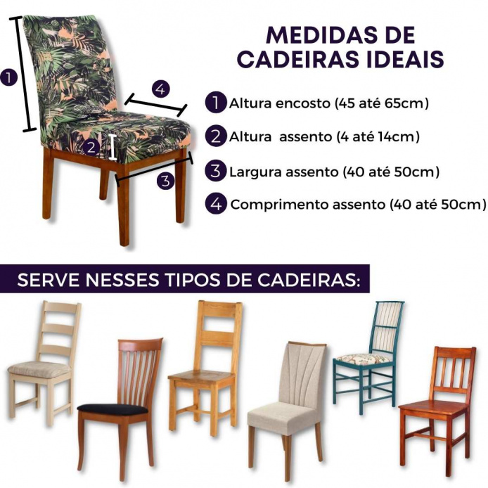 Capa Para Cadeira de Jantar - Amazonia