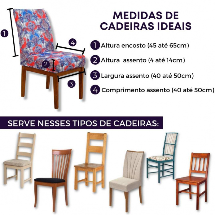 Capa Para Cadeira de Jantar - Monet
