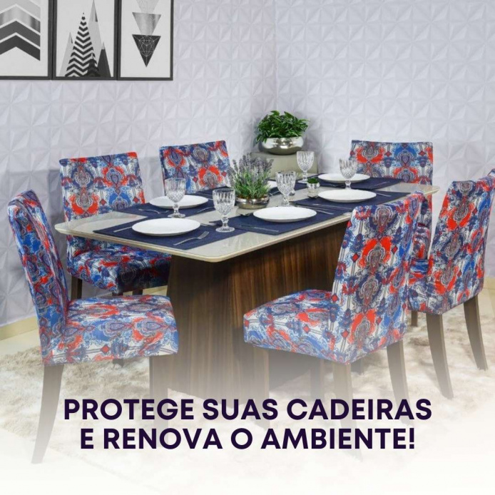 Capa Para Cadeira de Jantar - Monet