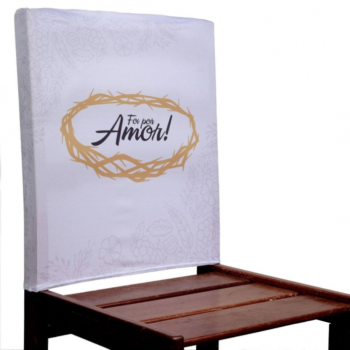 Capa para Encosto de Cadeira Amor de Cristo