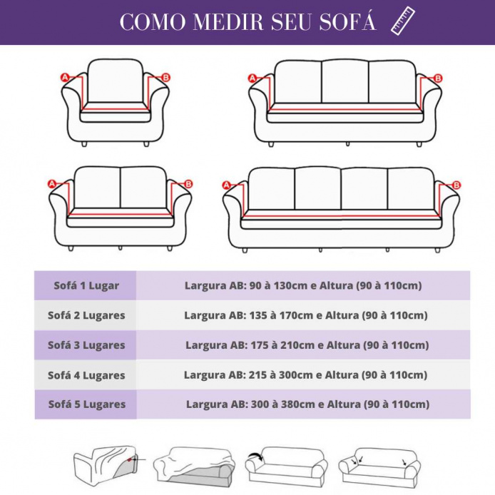 Capa de Sofá Special Confort Grid - Cinza Claro
