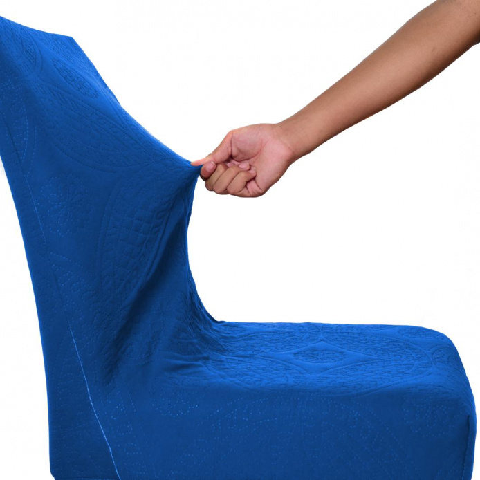 Capa Protetora de Cadeira Arranhão Gato Acolchoada - Azul