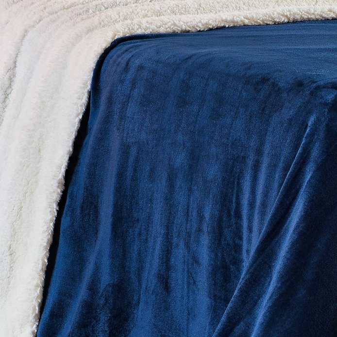 Cobertor Alaska Dupla Face - Azul Marinho