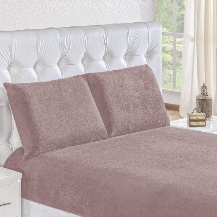 Jogo de Cama Plush Soft - Sono Quentinho Caqui