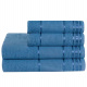 Jogo de Toalha de Banho Premium 4 Peças - Azul Jeans