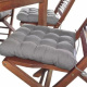Kit 4 Almofada para Cadeira Futon - Cinza