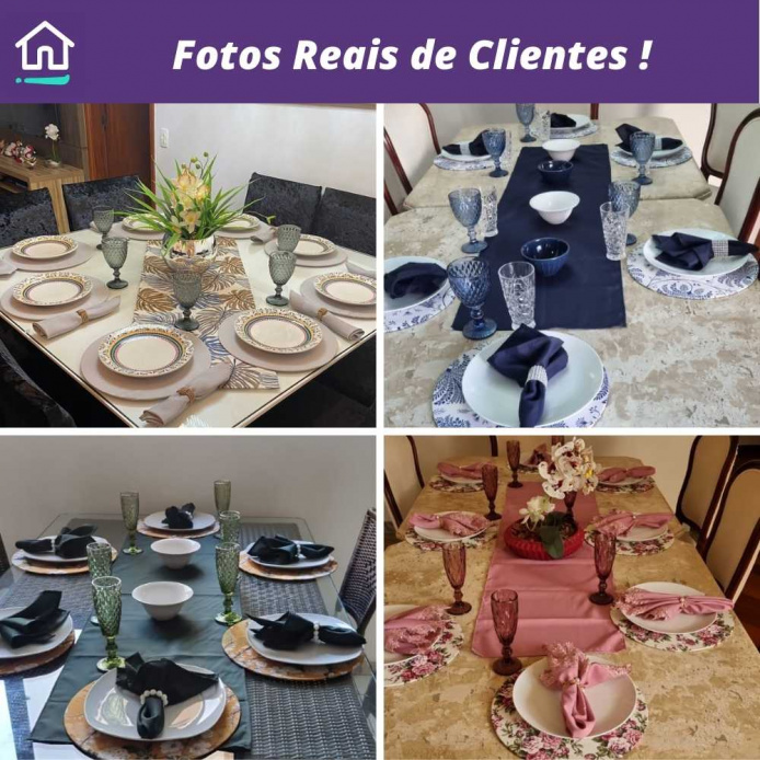 Jogo Americano Sousplat - Flor Marsala