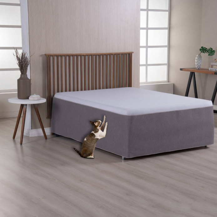 Protetor Arranhador Cama Box para Gatos - Cinza