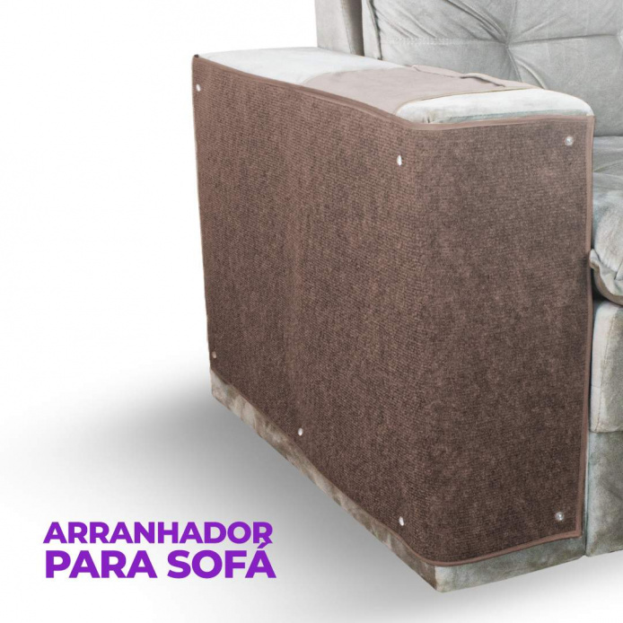 Protetor Arranhador Lateral para Braço de Sofá  Kit c/ 2 - Chocolate