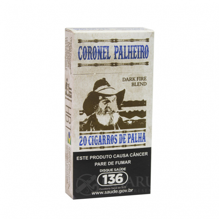Cigarro de Palha Coronel Palheiro Dark Fire Blend - Maço (20)