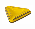 Cinzeiro de Cerâmica Triangular para 3 Charutos - Amarelo