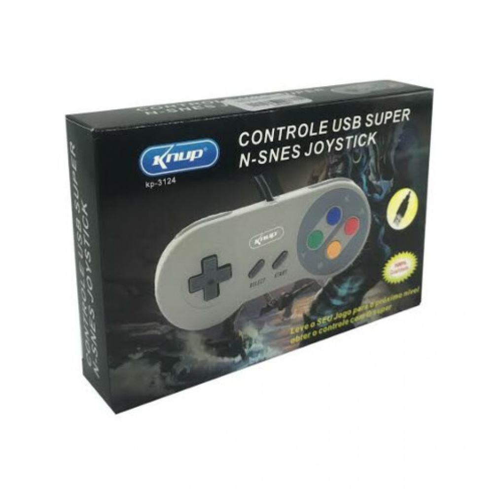 Controle Joystick USB Super Nintendo SNES P/ PC Win Emulador - Knup -  Controle para PC - Magazine Luiza