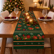 Caminho de Mesa Natalino 1,40m x 50cm Papai Noel Xadrez Decoração de Natal - Estrela do Oriente