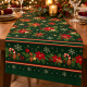 Caminho de Mesa Natalino 1,40m x 50cm Papai Noel Xadrez Decoração de Natal - Estrela do Oriente