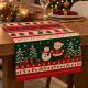 Caminho de Mesa Natalino 1,40m x 50cm Papai Noel Xadrez Decoração de Natal - Inverno de Natal
