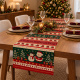 Caminho de Mesa Natalino 1,40m x 50cm Papai Noel Xadrez Decoração de Natal - Inverno de Natal