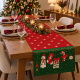 Caminho de Mesa Natalino 1,40m x 50cm Papai Noel Xadrez Decoração de Natal - Pinguins Natalinos