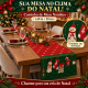 Caminho de Mesa Natalino 1,40m x 50cm Papai Noel Xadrez Decoração de Natal - Pinguins Natalinos