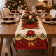 Caminho de Mesa Natalino 1,40m x 50cm Papai Noel Xadrez Decoração de Natal - Sinos Encantados