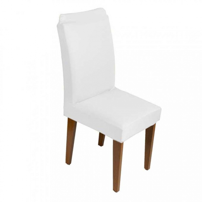 Kit 4 Capas para Cadeira de Jantar com Elástico Malha Gel Diversas Cores Proteção e Design Moderno Branco