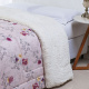 Coberdrom Cobertor King Amélia Micropercal 200 Fios Edredom Sherpa Dupla Face Estampado Rosa Floral
