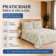 Cobre-Leito Piquet 70% Algodão com Porta-Travesseiro Casal Erva Doce