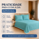 Cobre-Leito Piquet 70% Algodão com Porta-Travesseiro Casal Tifanny