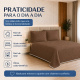 Cobre-Leito Piquet 70% Algodão com Porta-Travesseiro Queen Marrom