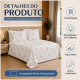 Cobre-Leito Piquet 70% Algodão com Porta-Travesseiro Queen Tulipa